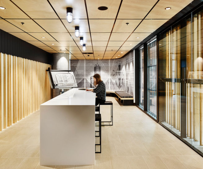 Robert Bird Reception Curved Wall