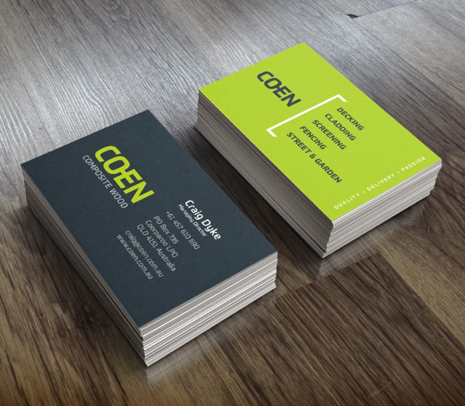 Coen Composite Wood Busines Cards