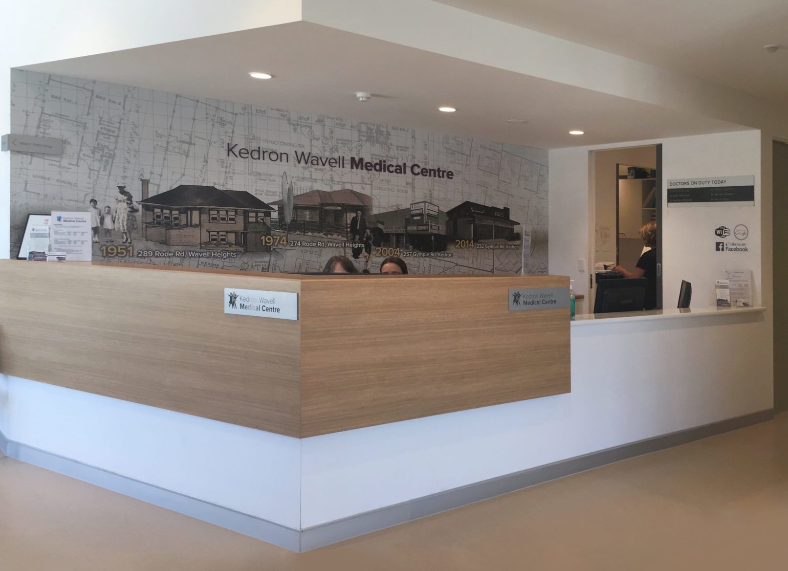 Kedron Wavell Medical Centre Reception Graphic